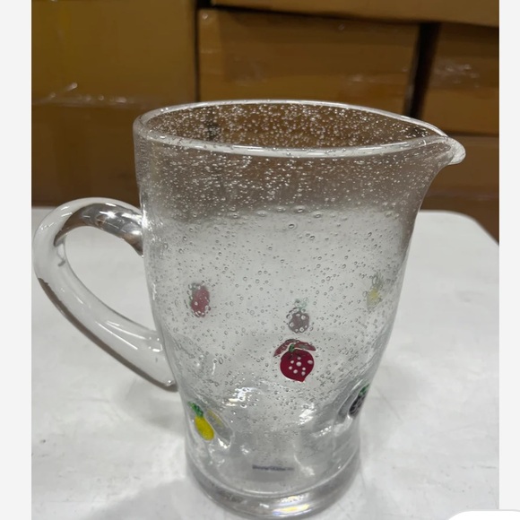 Anthropologie Other - Anthropologie fruit glass pitcher